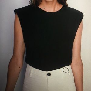 Massimo Dutti shoulder pad T-shirt